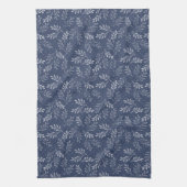 Linge De Cuisine Brindilles blanches sur le bleu. (Vertical)