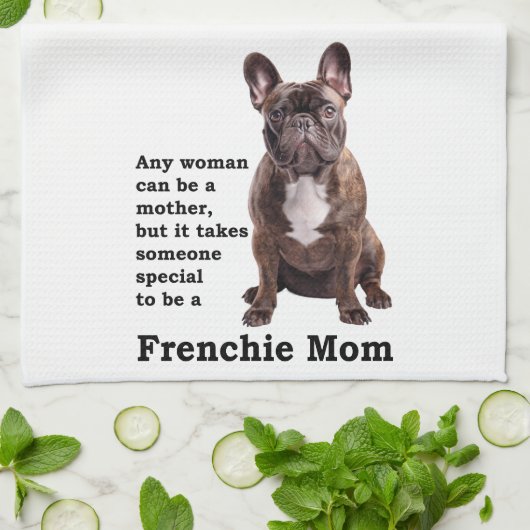 Linge De Cuisine Brindle French Bulldog Maman (Plié)