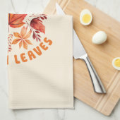 Linge De Cuisine Brise D'Automne, Feuilles D'Automne - Charbon D'Au (Quart Plié)