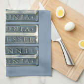 Linge De Cuisine Bristol Virginia Tennessee Marker bleu (Quart Plié)