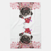 Linge De Cuisine British Bull Dog cadeau de Noël personnalisé (Vertical)