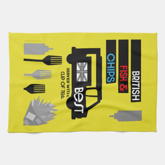 Linge De Cuisine British Classic Fish and Chips (Horizontal)