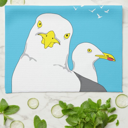 Linge De Cuisine British Seaside Devon et Cornwall Souvenir (Plié)