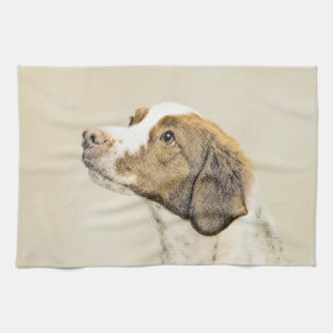Linge De Cuisine Brittany Paining - Un joli art original de chien