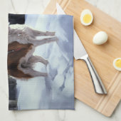 Linge De Cuisine Brittany Spaniel Laissez Neige Noël (Quart Plié)