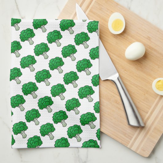 Linge De Cuisine Brocolis (Quart Plié)