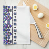 Linge De Cuisine Broderie bleue (Quart Plié)