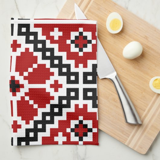 Linge De Cuisine Broderie ukrainienne (Quart Plié)