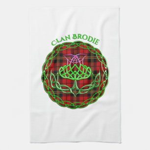 Linge De Cuisine Brodie Tartan Écossais Thistle Celtique