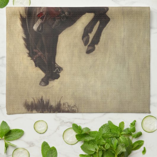 Linge De Cuisine Bronco par Newell Convers Wyeth (Plié)