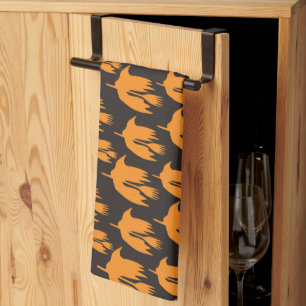 Linge De Cuisine Broom Ride nocturne - motif Halloween sans soudure