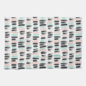 Linge De Cuisine Brosses et motif de courses d'encre (Horizontal)