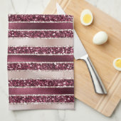 Linge De Cuisine Brousse rose Bourgogne rouge Parties scintillant r (Quart Plié)