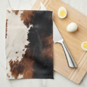 Linge De Cuisine Brown Crème Noir Vache du Sud-Ouest (Quart Plié)