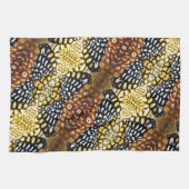 Linge De Cuisine Brown, jaune noir et blanc Reeve's Pheasant (Horizontal)