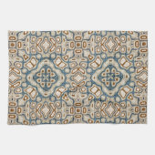 Linge De Cuisine Brown Ochre Turquoise Hip Tribe Art (Horizontal)