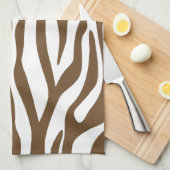 Linge De Cuisine Brown Poster de animal Zebra (Quart Plié)