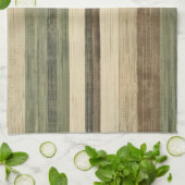 Linge De Cuisine Brown rustique et vert de la nature (Plié)