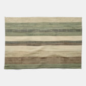 Linge De Cuisine Brown rustique et vert de la nature (Horizontal)