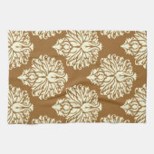 Linge De Cuisine Brown sucre Southern Cottage Damask (Horizontal)