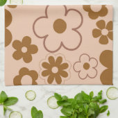 Linge De Cuisine Brown Tropical Floral Botanique Printemps été (Plié)