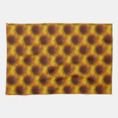 Linge De Cuisine Brown Yellow Swirl Motif Abstrait (Horizontal)