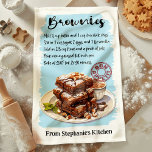 Linge De Cuisine Brownies Recette personnalisée<br><div class="desc">Ajoutez une touche sucrée à votre cuisine avec cette serviette de cuisine personnalisée Brownies Recipe. Dotée d'une recette de brun classique, cette serviette personnalisable est parfaite pour les amateurs de chocolat et les boulangers maison. Personnalisez-le avec votre nom ou un message spécial pour créer un accessoire de cuisine unique et...</div>