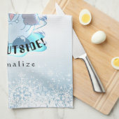 Linge De Cuisine Brrrr, bébé c'est extérieur froid - Snowball (Quart Plié)