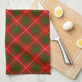 Linge De Cuisine Bruce tartan rouge vert plaid (Quart Plié)