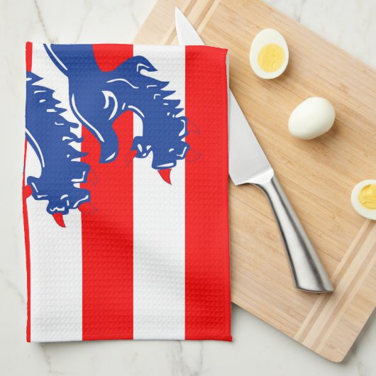 Linge De Cuisine Bruges ville Drapeau Belgique (Quart Plié)