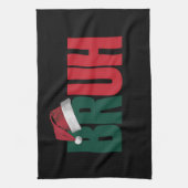 Linge De Cuisine Bruh Mème Drôle Dire Bro Salutation Noël (Vertical)