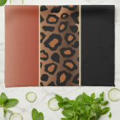 Linge De Cuisine Brûlé poster de animal orange et noir de léopard (Plié)