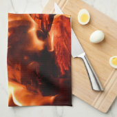 Linge De Cuisine Brûler Flammes de cheminée I (Quart Plié)