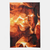 Linge De Cuisine Brûler Flammes de cheminée I (Vertical)