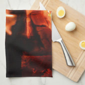 Linge De Cuisine Brûler Flammes de cheminée I (Quart Plié)