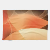 Linge De Cuisine Brun abstrait et motif orange (Horizontal)