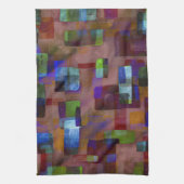 Linge De Cuisine Brun Rouge Bleu Vert (Vertical)