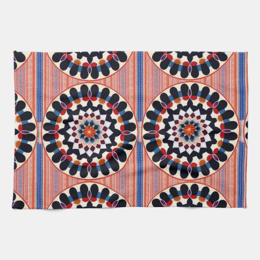 Linge De Cuisine Bruneval - Cercles multicolores (Horizontal)