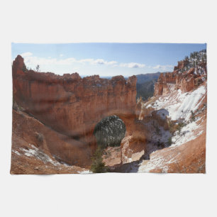 Linge De Cuisine Bryce Canyon Pont naturel Paysage neigeux Photo