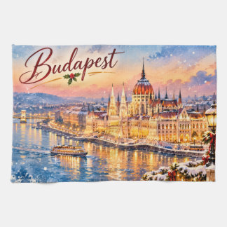 Linge De Cuisine Budapest Hongrie Danube Parlement Noël