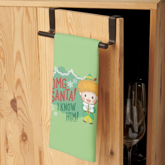 Linge De Cuisine Buddy l'Elf OMG Père Noël ! Je Le Connais ! (Pliage en tiers)