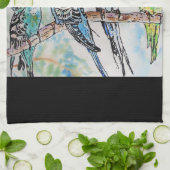 Linge De Cuisine Budgie Budgerigar Bird Made In Melbourne Birds (Plié)