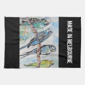 Linge De Cuisine Budgie Budgerigar Bird Made In Melbourne Birds (Horizontal)