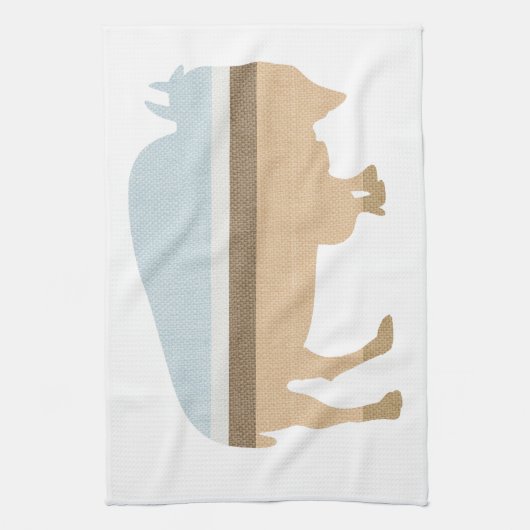 Linge De Cuisine Buffle dans une plaine (Vertical)