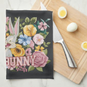Linge De Cuisine BUGS BUNNY™ Broderie Florale Graphique (Quart Plié)