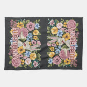 Linge De Cuisine BUGS BUNNY™ Broderie Florale Graphique (Horizontal)