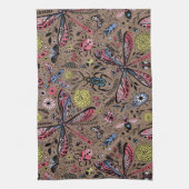 Linge De Cuisine Bugs de Doodle sur mocha brown (Vertical)