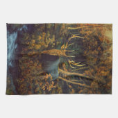 Linge De Cuisine Bull Elk dans la forêt d'automne (Horizontal)