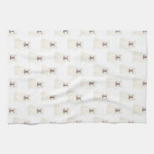 Linge De Cuisine Bulldog anglais (blanc) (Horizontal)