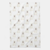 Linge De Cuisine Bulldog anglais (blanc) (Vertical)